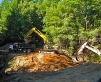 Excavation for a culvert replacement on a Forest Service Road